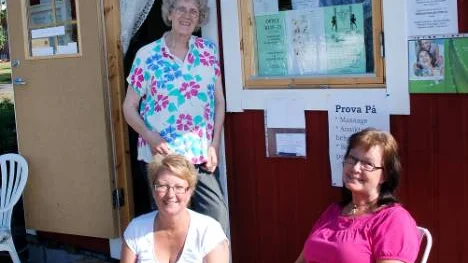 Lilian Forsman, Forsmans Ishavsalger, Carina Walterholm, Bonzai, och Christina Sandström, Akirum, i Friskvårdsbodan.