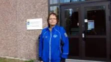 Liselott Tano, regementsläkare, berättar om hur de förbereder sig för nya influensan på Bodens garnison. FOTO: Lena Tegström