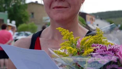 Sandra Halvarsson kunde också inkassera 3 000 kronor som vinnare i damklassen.