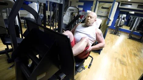 Nisse Rönnkvist tränar vidare efter besöket på vårdcentralen där man inte upptäckte hans hjärtinfarkt, som                          ledde till akut operation.FOTO: Pär Bäckström