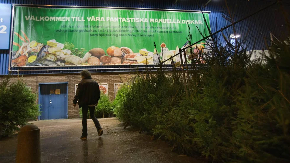 Finns många julgaranar att välja bland fr den som inte har hunnit köpa en julgran än.