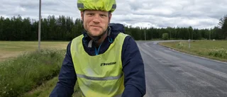 Han cyklar från Karesuando till Smygehuk