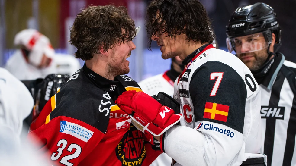 Oliver Lauridsen, tv, utmanade Oscar Engsund, men enligt Luleås Engsund så var han för trött för att anta utmaningen.