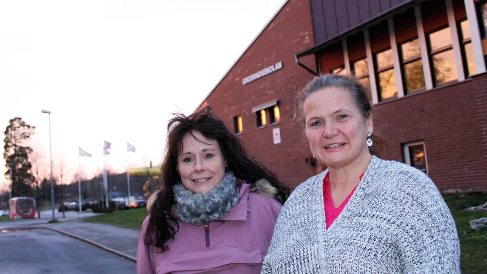 Pia Hedman, till höger, och Ulrika Runesson om projektet "Samverkan för bästa skola" som ska lyfta Grosvad- och Nyhemskolan.