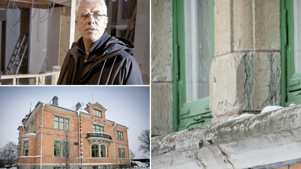 Gunnar Berglund, lokalresursplanerare på Katrineholms kommun, är orolig för Gröna kulles fasad. 