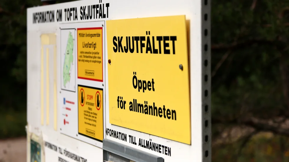 En av infarterna till Toftafältet. 