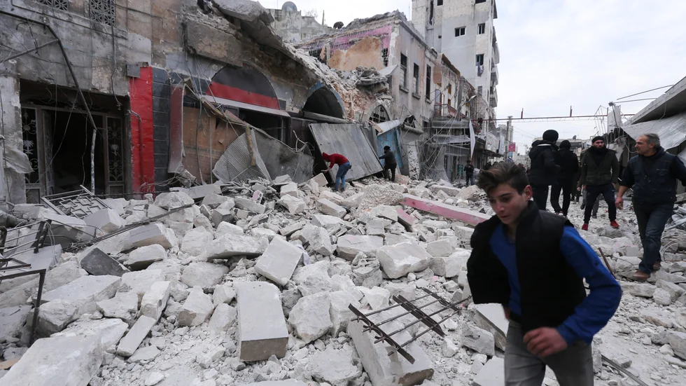 Förstörelsen i Idlib i Syrien är enorm. På söndagen rapporteras om nya ryska flygräder mot staden efter ett halvår av något slags vapenvila. Arkivbild.