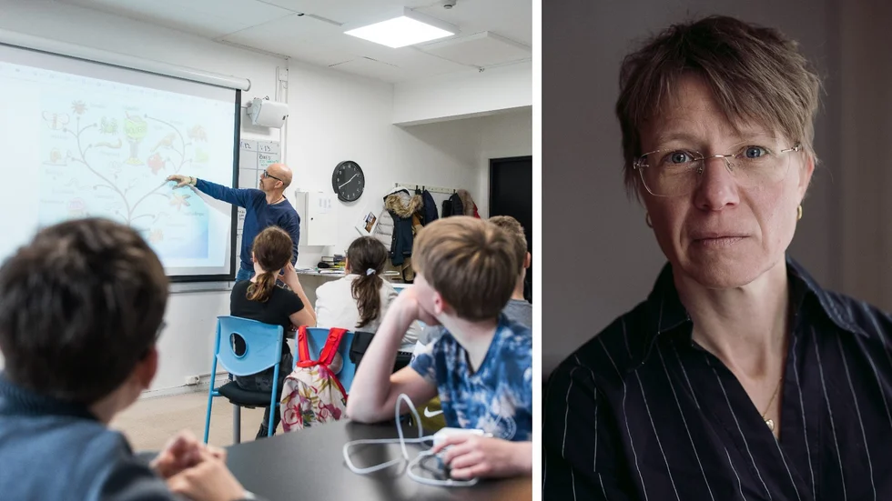 Anna Gillman säger att man testar många skolelever för att kunna ha skolorna fortsatt öppna.