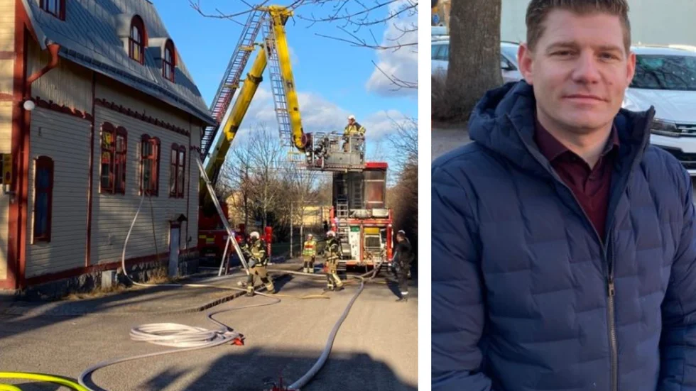 Kommunens fastighetschef Emil Wissman var glad att räddningstjänsten snabbt fick kontroll på situationen. "Lyckligtvis kunde man begränsa branden på ett väldigt bra sätt", säger han.