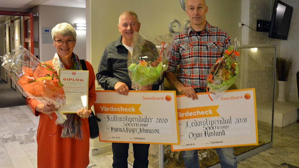 Maria Johansson, Roger Johansson och Örjan Roslund har fått pris för sina insatser.