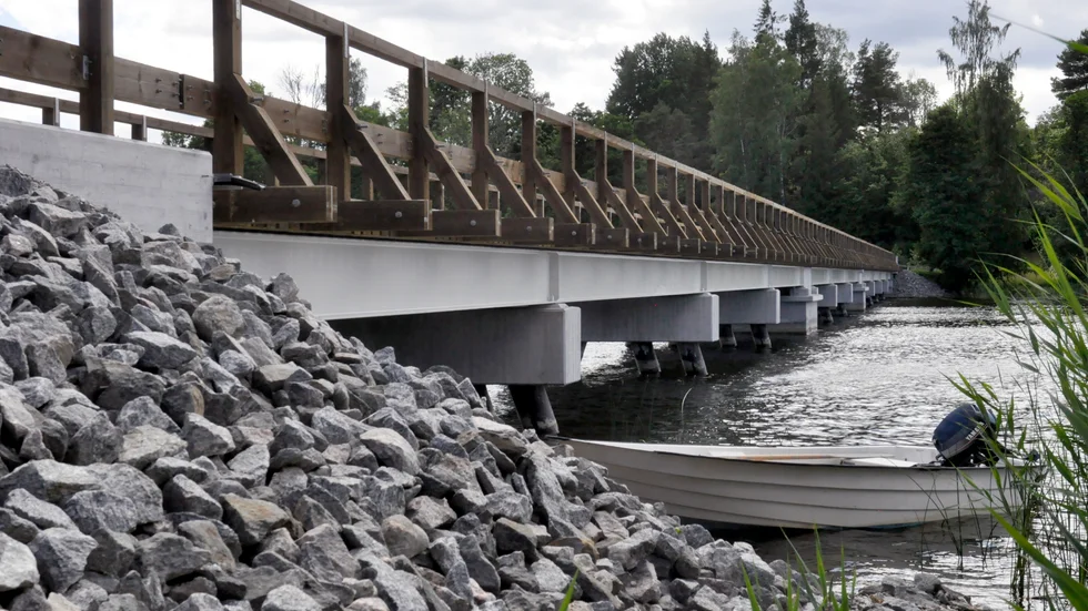 Träbron som nominerats till träskyddspriset.