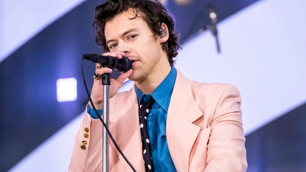 Harry Styles på scen i februari tidigiare i år. Arkivbild.