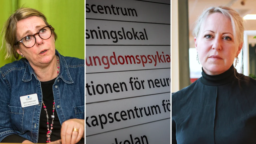 Anna Servin Cervin, tv, är sektionschef för BUP i Uppsala län. Kerstin Evelius, th, är utredare på Region Uppsala och har tagit fram en långsiktig strategi för ungas psykiska hälsa i regionen.