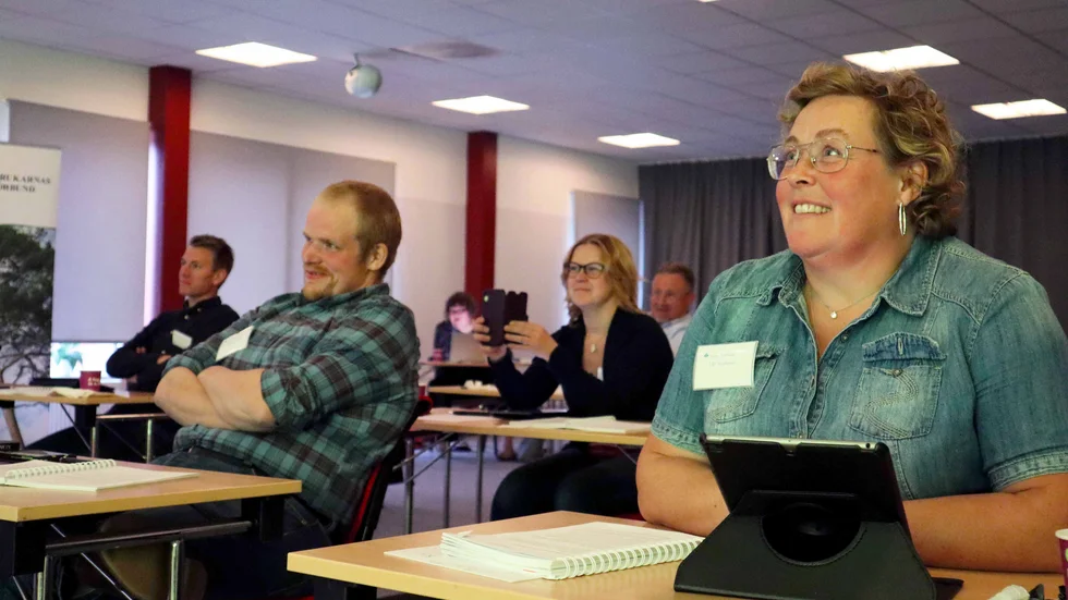 Jenny Karlsson, ordförande LRF Norrbotten (närmast i bild) och Pär Antonsson, ordförande LRF Västerbotten hade med sig varsin motion till riksstämman.