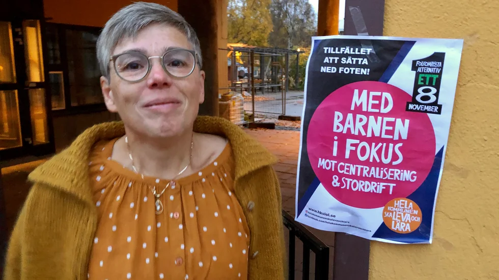 Skolaktivisterna mobiliserar inför folkomröstningen i Luleå. "Barnen är vår framtid, därför borde alla känna sig berörda", säger Vitåbon Ann-Helene Widgren.