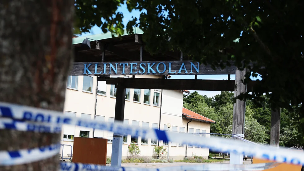 Klinteskolan utsattes för vandalisering.