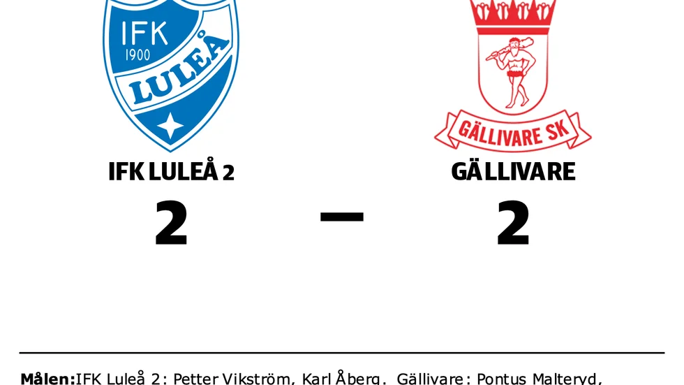 IFK Luleå 2 spelade lika mot Gällivare SK
