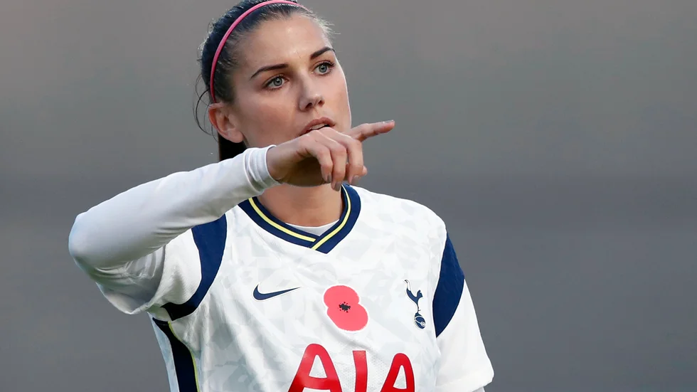 Alex Morgan lämnar Tottenham i Super League efter årsskiftet. Arkivbild.