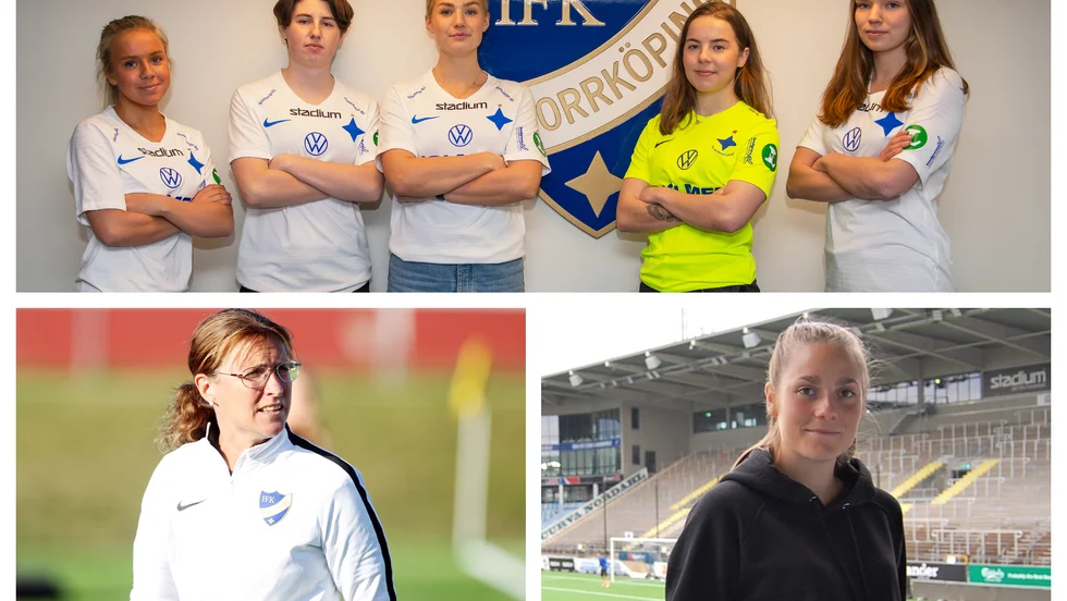 Fem nya i IFK - men Mathilda Holmberg (längst till höger) kunde inte enas med IFK och tränaren Anna Eriksson om en fortsättning. 