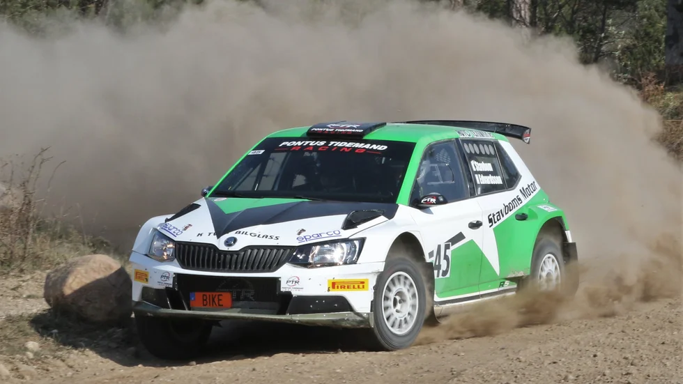 Rally Gotland-vinnare 2019, Kenny Stavbom med codriver Nicklas Edvardsson.