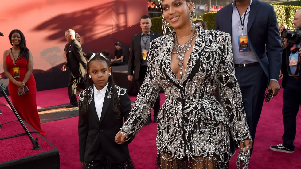 Beyoncé och dottern Blue Ivy Carter, som hon har tillsammans med rapparen Jay-Z. Arkivbild.
