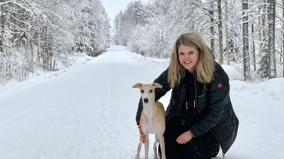 Sofia Sandström är "galen i hundrasen Whippet".