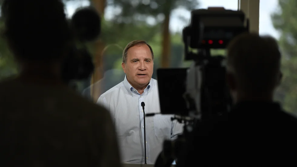 Statsminister Stefan Löfven (S) höll sitt sommartal på Bommersvik utanför Södertälje.