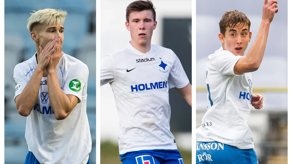 Pontus Almqvist, Alfons Sampsted och Ísak Bergmann Jóhannesson.