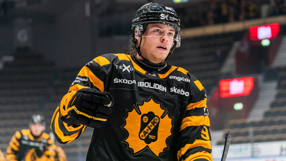 Rickard Hugg gjorde sitt första mål för säsongen när han, framspelad av Jonatan Berggren, sköt in 1–0 till AIK i den första perioden.