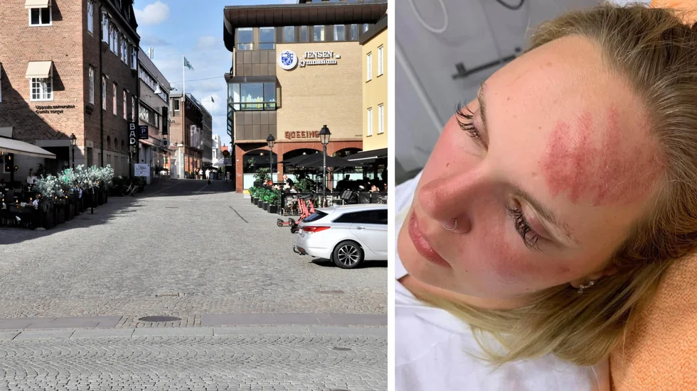 Det var vid Gamla torget som Rebecca Andersson och hennes syster misshandlades.