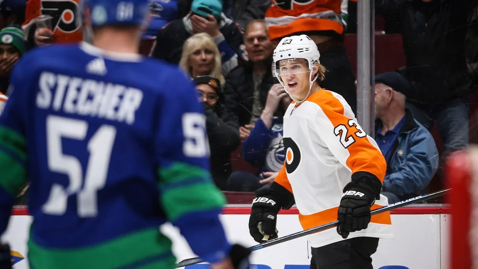 Philadelphia utesluter inte att Oskar Lindblom kan spela NHL-matcher under sensommaren och hösten. Arkivbild.