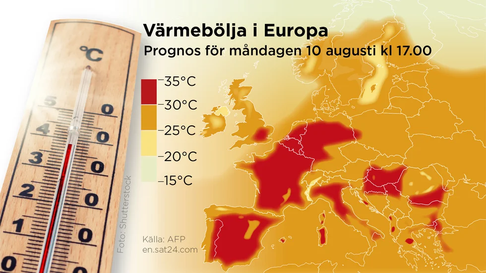 Stora delar av Europa har drabbats av en värmebölja.
