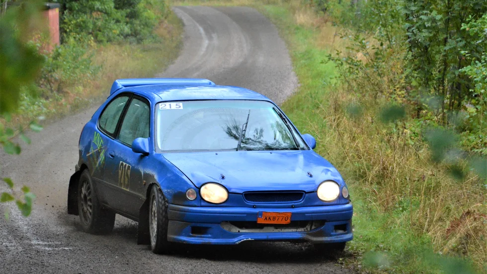 Hampus Jakobsson i Totyota Corolla var snabbast i tvåhjulsdrivna klassen.