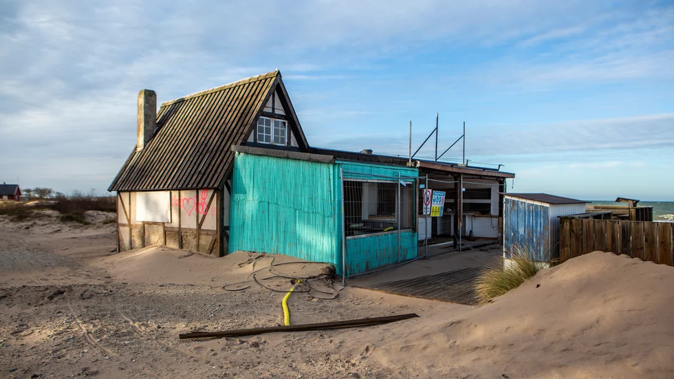 Platsen på Tofta strand där en ny restaurang ska byggas.