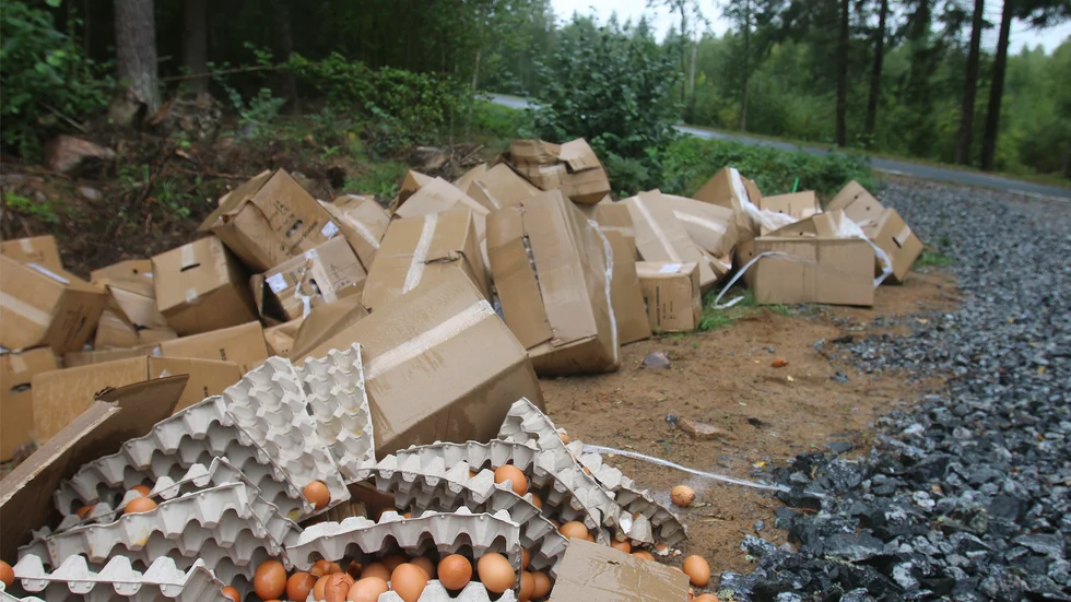 Den största dumpningen av ägg påträffades längs väg 688, någon kilometer från Slytabacken mellan Eskilstuna och Malmköping.