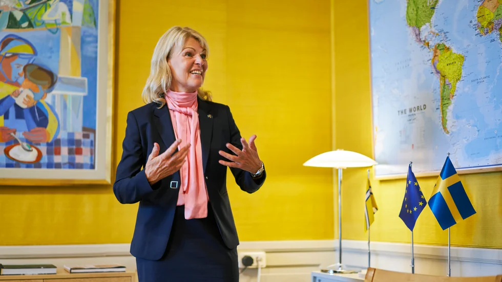 Anna Hallberg (S), utrikeshandelsminister, laddar upp för en nystart för samarbetet med Storbritannien efter brexit. Arkivbild.