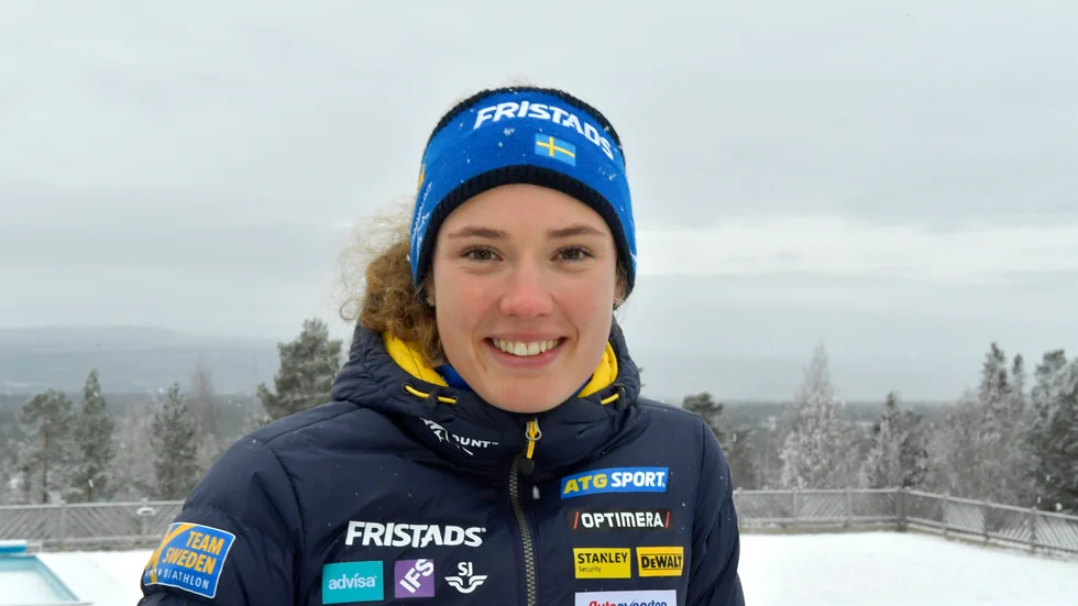 Hanna Öberg svarade för ett fantastiskt stående skytte i mixedstafetten.