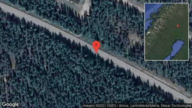 Lastbil har krockat på väg 395