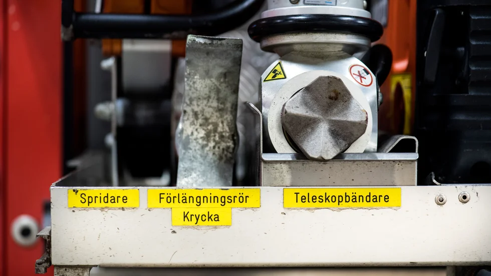 Det brinner i en industrilokal i Göteborg. Arkivbild.