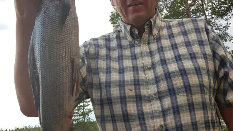 Rolf Sandströms harr väger precis över kilot.