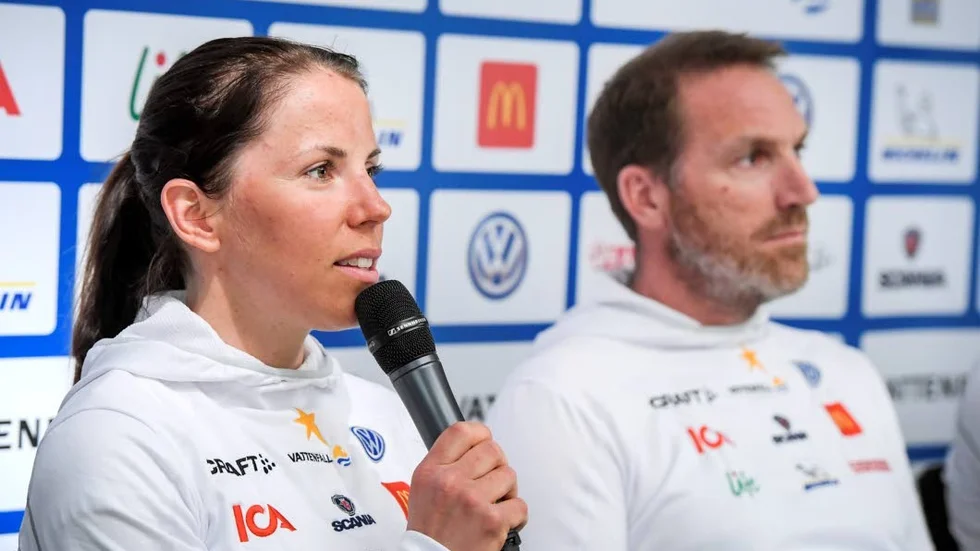 Charlotte Kalla och Magnus Ingesson inspekterade VM-banorna. (Arkivbild)