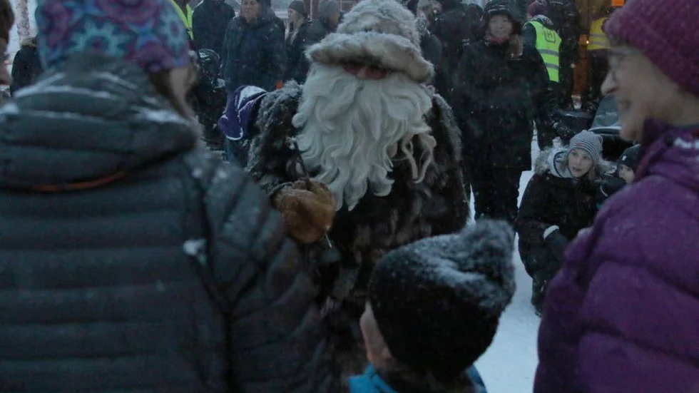 Jultomten var populär för stora som små.