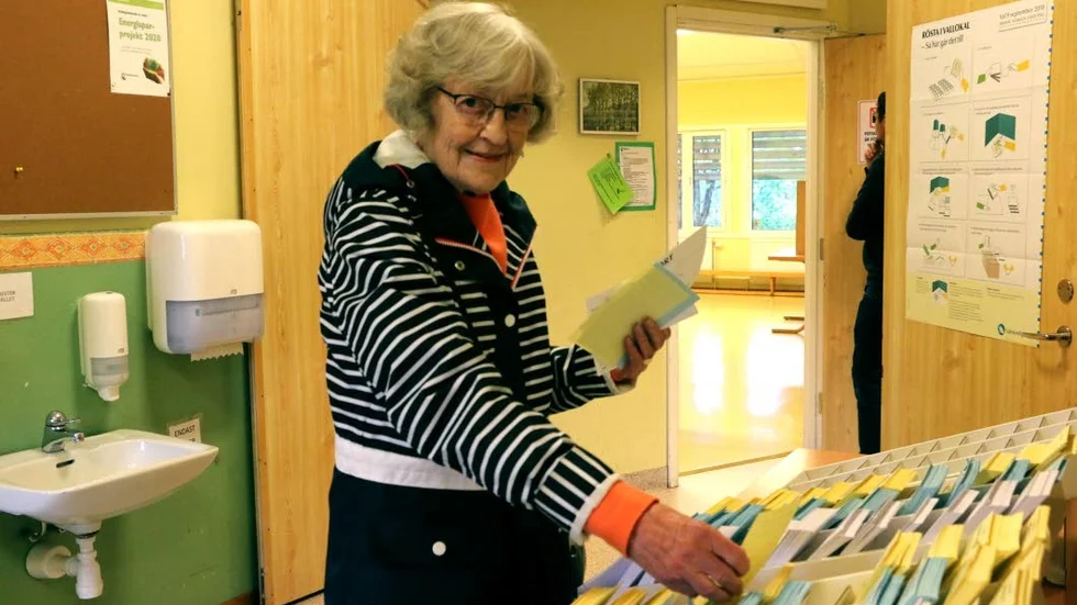Astrid Nyström röstade på Klubbgärdsskkolan.