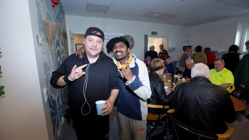 Jeffrey Hagström och Joakim Larsson, medlem i Parasport Piteå, gillade också lokalerna.