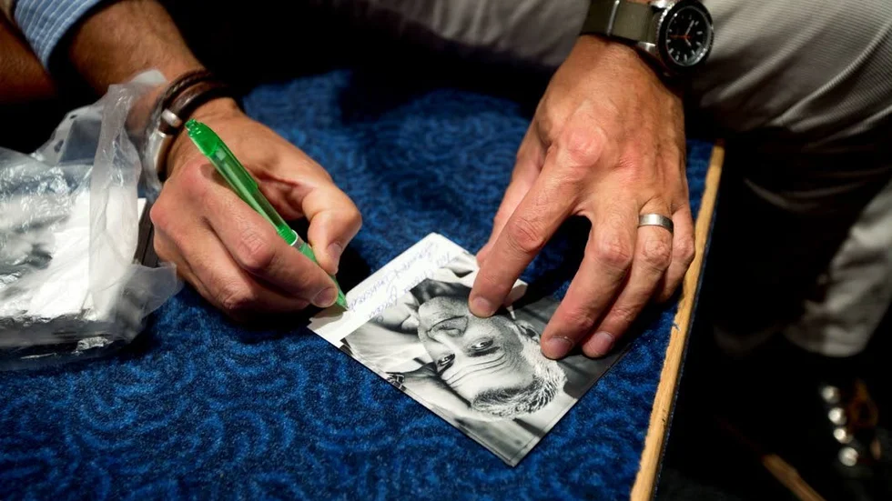 Många autografer blev det.. under lördagen.