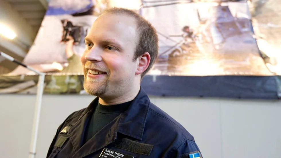 Jonas Thern, rekryteringsofficer på ubåtsflottiljen i Karlskrona, hoppades locka ungdomarna till försvarsmakten. "De norrlänningar vi rekryterar stannar ofta kvar länge", säger han.