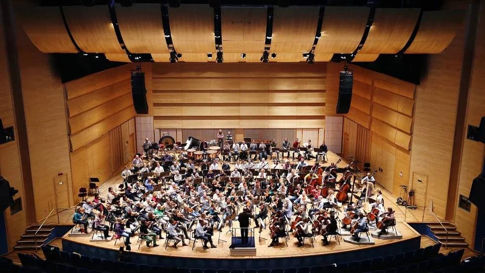 Storverk. Norrköpings Symfoniorkester och Svenska Kammarorkestern möts i ett unikt och storskaligt samarbete krig Richard Strauss mastodontverk "Ein Heldenleben" ("En hjältesaga").
Foto: Magnus Andersson