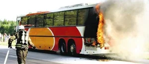 Bussbrand utanför Svärtinge