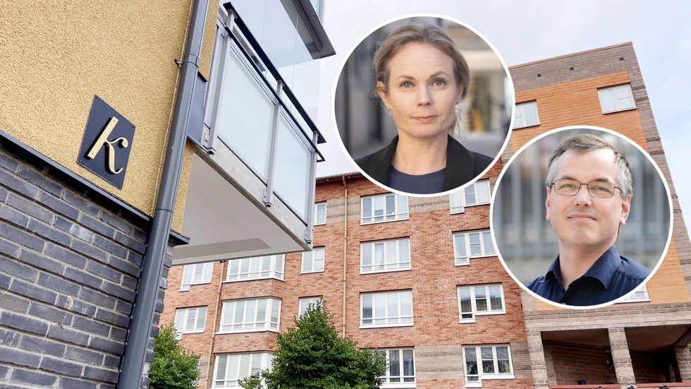 Inför kommande förhandlingar om nästa års hyreshöjningar har Fastighetsägarna och Hyresgästföreningen helt skilda åsikter om hur mycket hyrorna kan höjas. På bilden Lisa Hjelm, näringspolitisk chef på Fastighetsägarna mittnord och Marcus Kjellin, förhandlingsstrateg på Hyresgästföreningen.