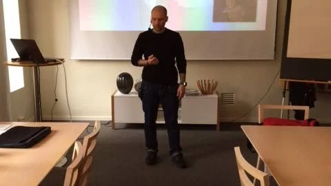 Information. André Bengtsson gav deltagarna en inblick i drogproblematiken i kommunen.